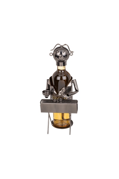 Out of The Blue KG Suport pentru sticlă din metal – figurină BBQ Chef