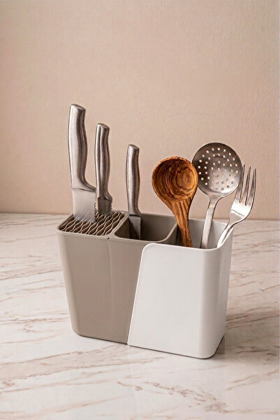 Ela&Elis Lida 3-Compartment Countertop Spoon and Knife Stand - Multi-Purpose ...