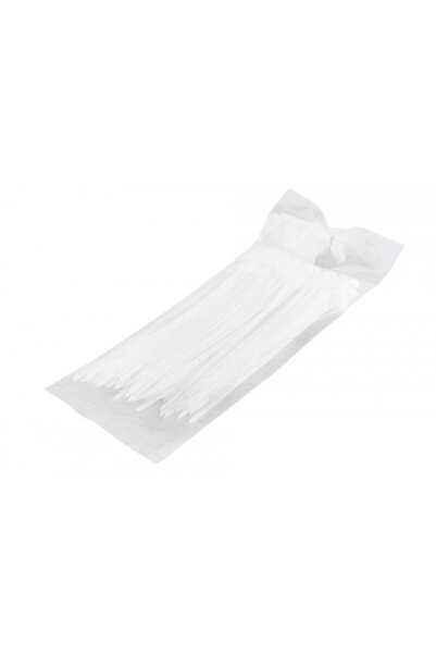 CED AUTO TRADE Coliere bride nailon plastic 3,6x150 mm, 100 bucati, culoare alb