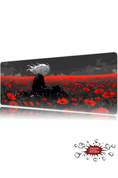 urzuva Bleeding Field Gaming Oyuncu XL Mouse Pad Mousepad 90X40 cm 4MM Dikişl...