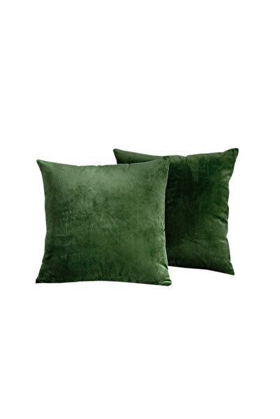 Five Store Set of 2 decorative velvet cushion covers with zipper, 45x45 cm, M...
