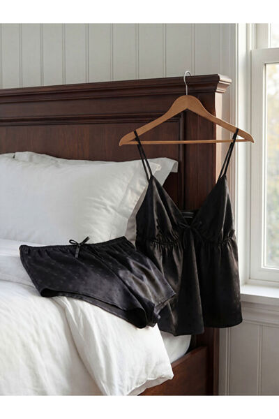 LC Waikiki Women's Polka Dot Shorts Pajama Set with Rope Straps from Uzg Stor...