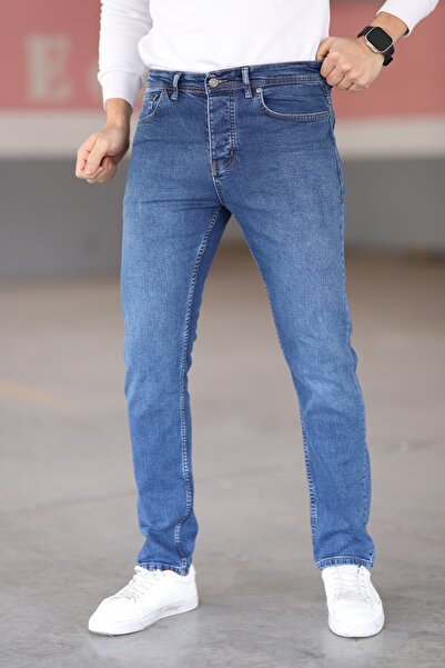 blayn jeans Ανδρικό τζιν παντελόνι σε σκούρο μπλε χρώμα Urban Fit, ελαστικό, ...