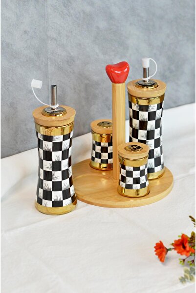 Paçi أسود-أبيض للجنسين Paçi-Megan 3Lü Oil&Vinegar Model Code: P-POR-101986Bla...