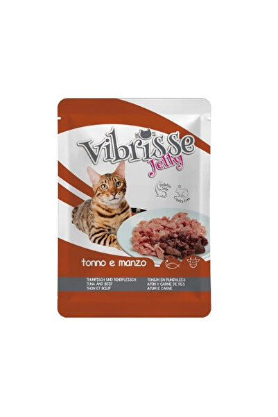 Croci Влажна храна за котки Вибриз, риба тон и говеждо в аспик, 18 x 70г