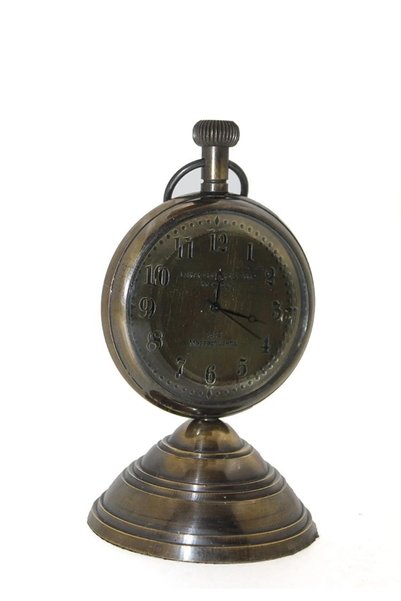 NW NessiWorld Table Top Brass Clock 16142