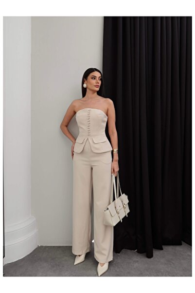 ESRAHELVACI Set pantaloni fără bretele cu buzunar