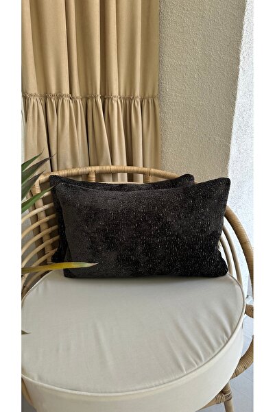 Decamor home Husă de pernă neagră pentru living, 2 bucăți