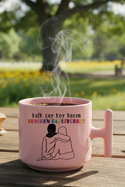 qoeuyl boutique Kalk Çay Koy Bacım Tesettürlü Baskılı Abla Kardeş Arkadaş Hed...