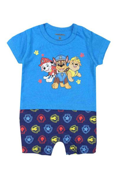 PAW PATROL Salopetă de vară, Bumbac, Chase, Marshall și Rubble, Albastru