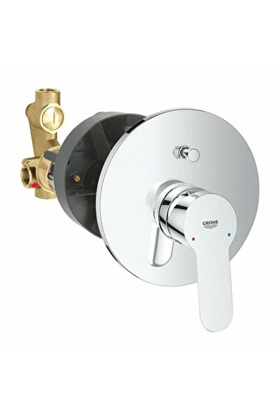 Grohe BauEdge built-in bathtub - shower mixer with glossy chrome built-in body