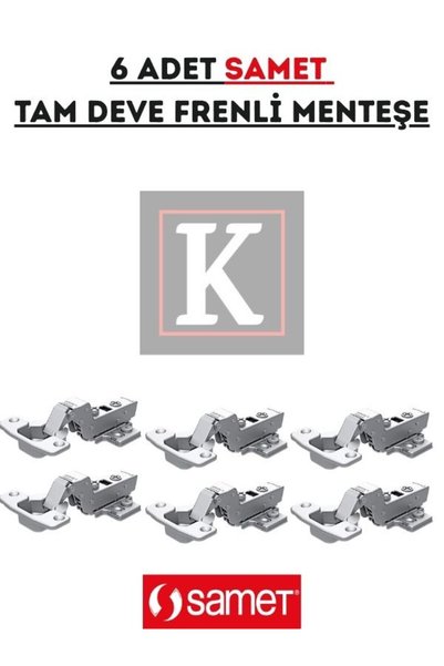 SAMET Master Tam Deve Frenli Menteşe - Yavaş Kapanan İç Kapak Menteşesi (Soft...