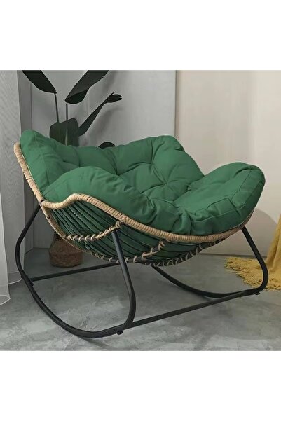 Sanitex ROCK Rocking Chair with Included Cushion, green