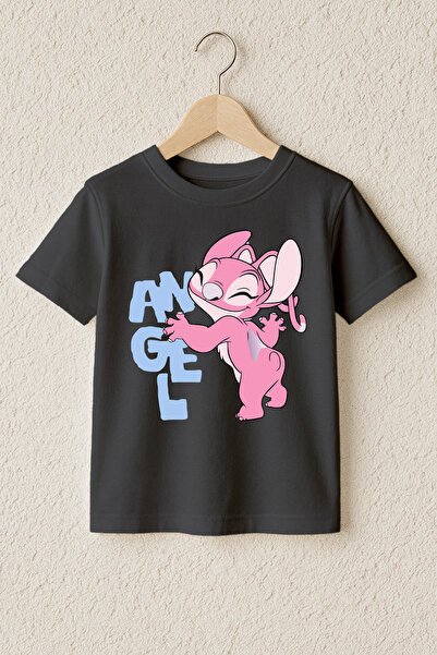 MYADA Ангел Лило Премиум тениска с принт от 100% памук 23953