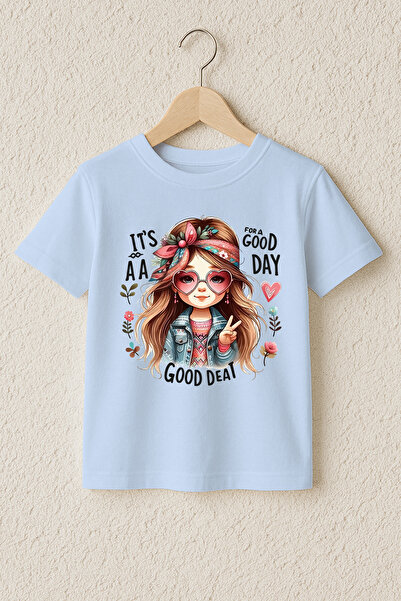 MYADA Μπλουζάκι Flower Bandana Girl με στάμπα, 100% βαμβάκι, Premium 23970