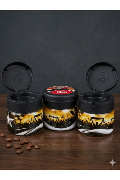 Adalinhome Скляна банка з кришкою для попільнички – запобігає появі запаху, с...