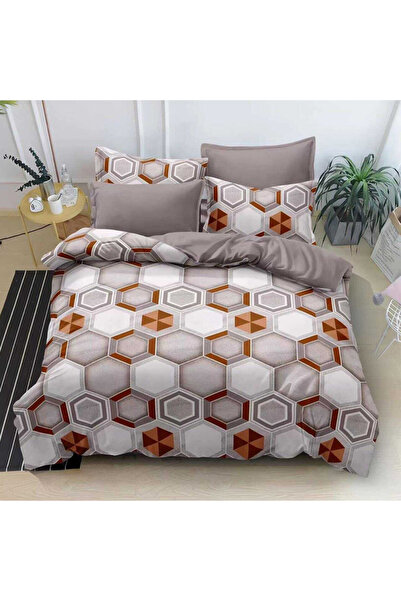Five Store SUPER double bed linen, Reidar, mercerized cotton, multicolor, 4 p...