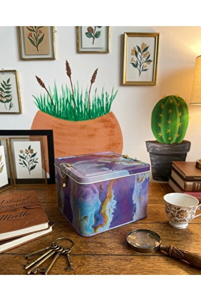 CHEMDLE Kilitli Dekoratif Kutu - Metal Saklama Kutusu Kilitli