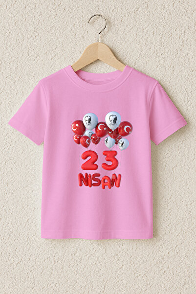 MYADA Μπλουζάκι 23 Απριλίου με στάμπα σημαίας Ατατούρκ, 100% βαμβακερό, υψηλή...