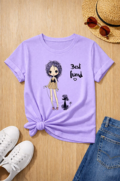 MYADA Best Friend Printed 100% Cotton Premium T-Shirt 27019