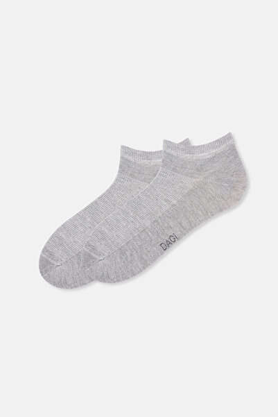 Dagi Gray Melange Bamboo Booties Men's Socks