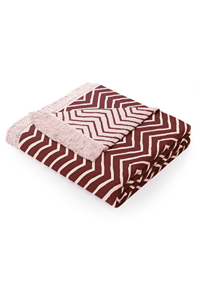 Amelia Home Striped cotton blanket, Zaria, 430 g/m2, 150 x 200 cm, pink