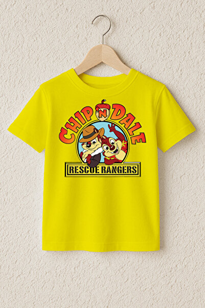MYADA Tricou premium din bumbac 100% imprimat cu frații veveriță curioși 23397