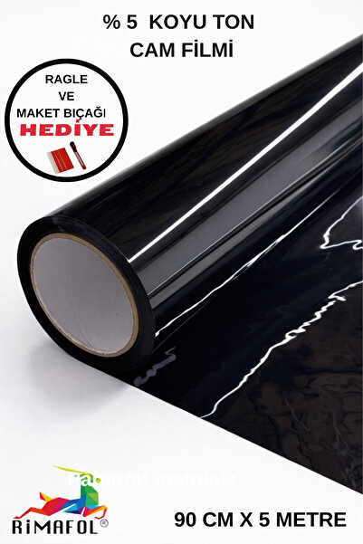 RİMAFOL 5% тъмночерно фолио за прозорци за дома, офиса, балкона и автомобила ...
