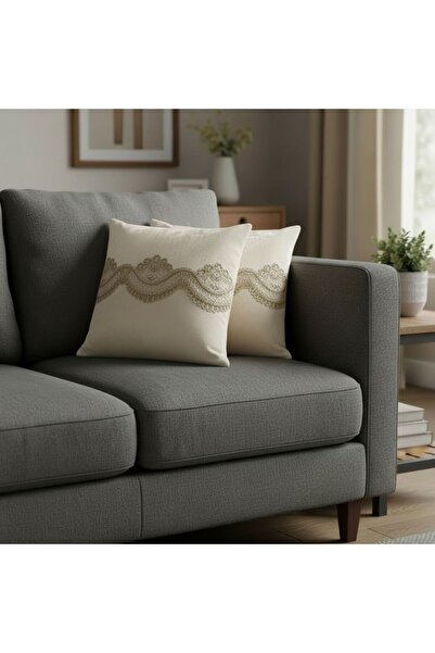 DECORA CASA HOME COLLECTİON Σετ 2 τεμαχίων Διακοσμητικό κάλυμμα μαξιλαριού απ...