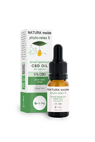 NATURA INSIDE Έλαιο κάνναβης – 5%, με Πιπερίνη, 10ml