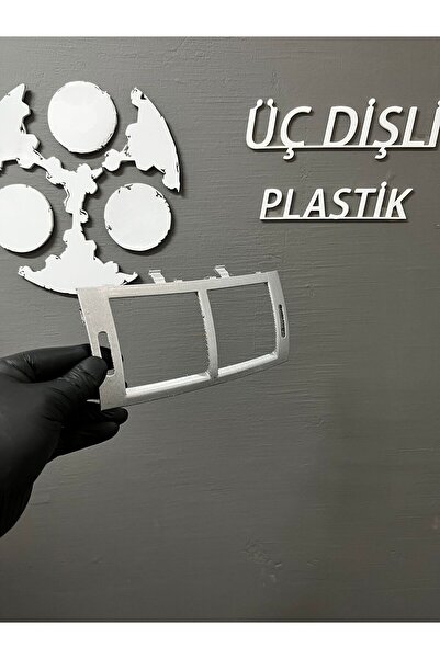 3DisliPlastik Peugeout 407 Orta Havalandırma Çerçevesi Alüminyum Gri 3D Baskı