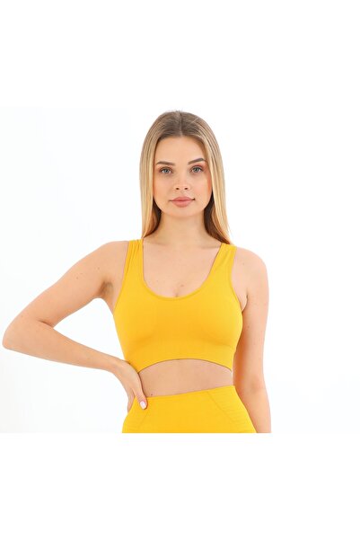 İNSPİRA Sports Bra Thick Straps Without Underwire Padded Women's Crop Top Bus...