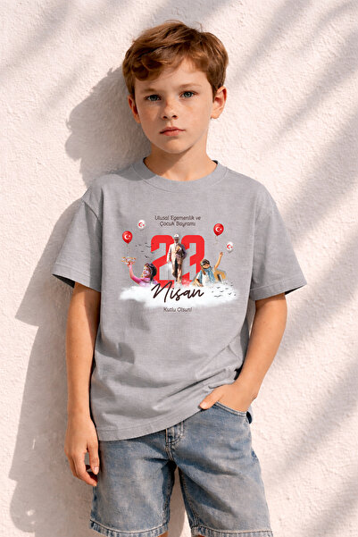 MYADA 23 април Тематична тениска за Деня на детето по Ататюрк, 100% памук, пр...