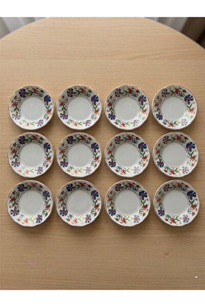 AiroBazar Porcelain Tea Plate with Tulip Motif, Traditional Tulip Pattern Cof...