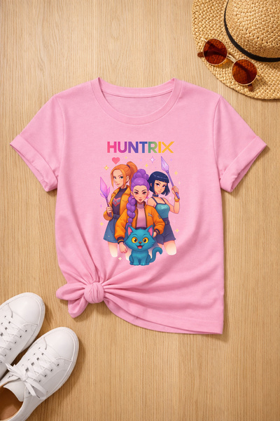MYADA Huntrix Baskılı %100 Pamuk Premium Tişört 27034