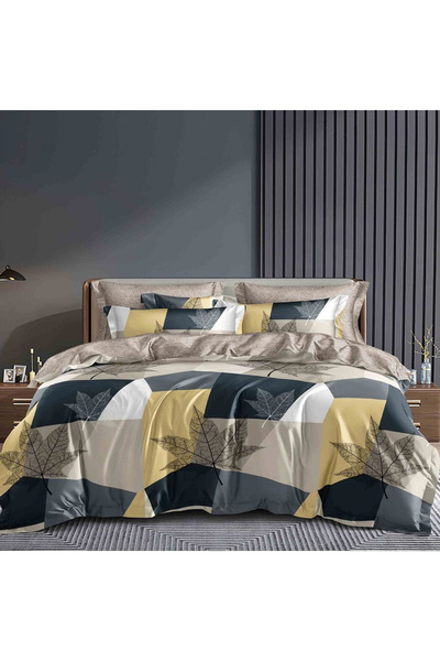 Five Store SUPER double bed linen, Caila, mercerized cotton, multicolor, 4 pi...