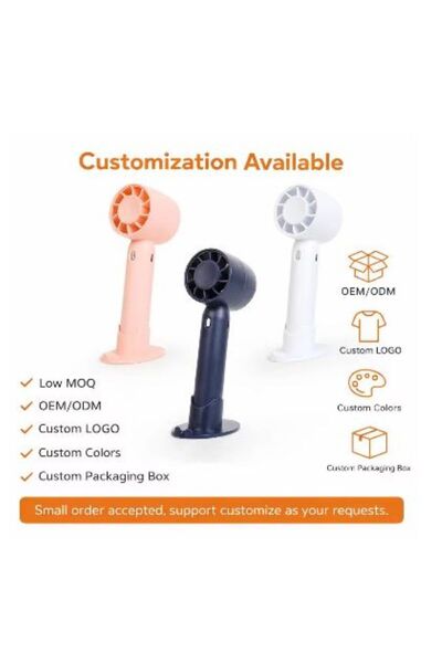 SimpluAcasa 3-in-1 Portable Mini Fan with Phone Holder and USB Charging