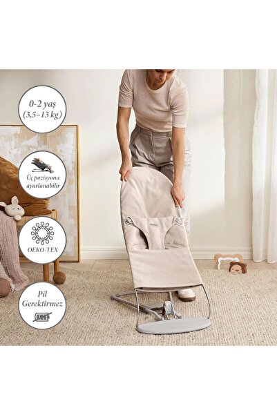 BabyBjörn 2’li Set Bliss Ana Kucağı & Kanguru Harmony Woven Melange Light Beige