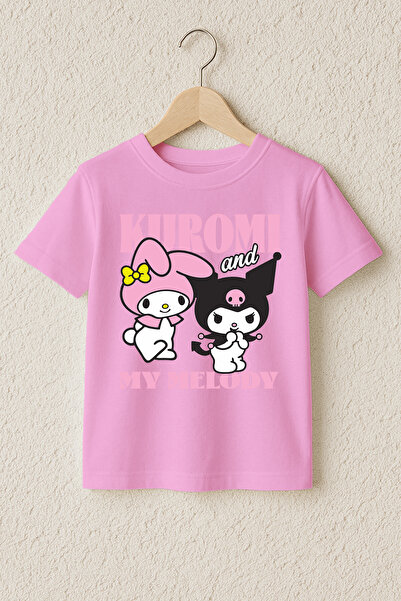 MYADA Μπλουζάκι Kuromi My Melody με στάμπα, 100% βαμβακερό, υψηλής ποιότητας ...