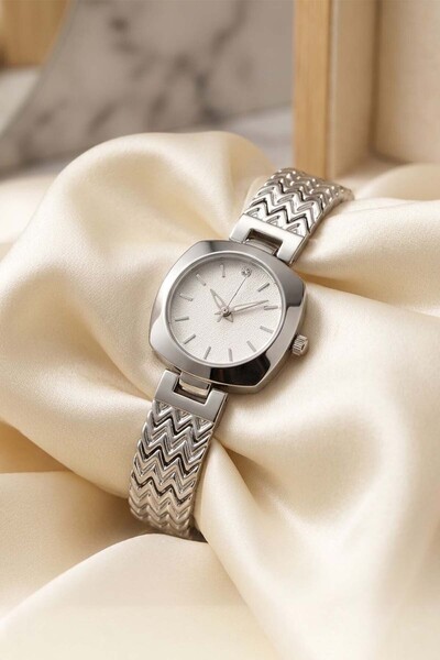 İnogge ساعة نسائية من الفولاذ باللون الفضي إصدار كلاسيكي فاخر |   ساعة يد نسا...