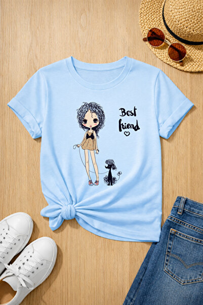 MYADA Best Friend Printed 100% Cotton Premium T-Shirt 27019