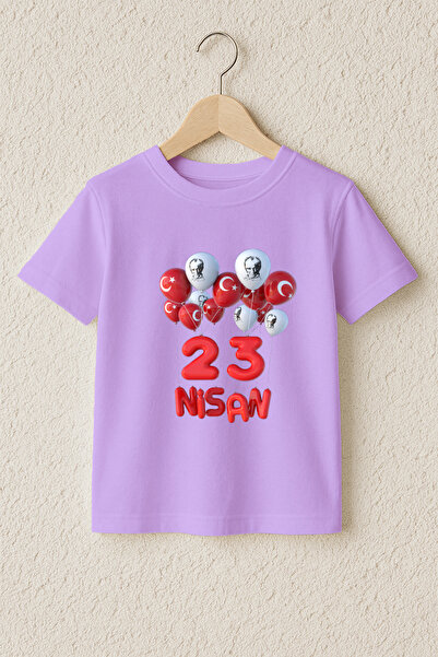 MYADA 23 aprilie Tricou premium din bumbac 100% imprimat cu steagul Atatürk 4...