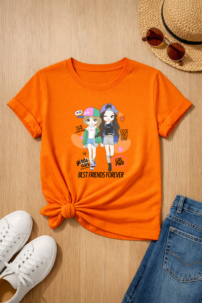 MYADA Μπλουζάκι με στάμπα "Sparkling Friends" από 100% βαμβάκι υψηλής ποιότητ...
