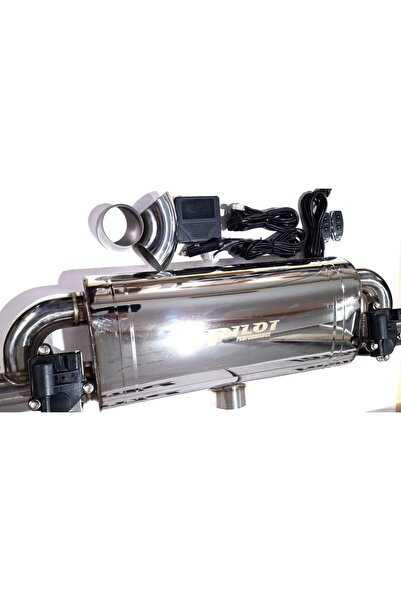 PilotRC Toba inox cu clapeta cut-off, transversala 63mm dual ovala 130×210″ L...