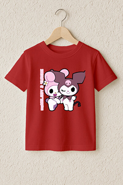 MYADA Μπλουζάκι My Melody Kuromi με στάμπα, 100% βαμβάκι, υψηλής ποιότητας 23985