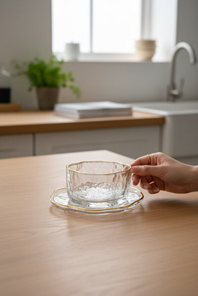 Bereketli Store 12’li Buğulu Gold Cam Çerezlik Seti – Şık Servis Lokumluk Sun...