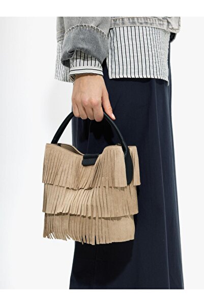 PARFOIS Kadın Püsküllü Bucket Çanta