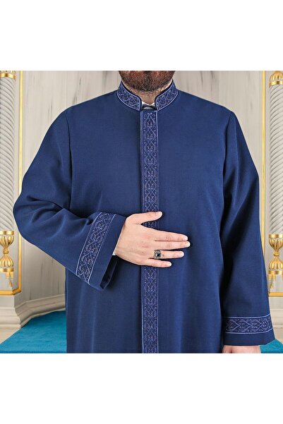 İkranur Winter Stamp Imam Robe Makam Navy Blue