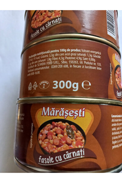 Mara Mâncare românească-Fasole cu cârnați 300 g X 3 Bucăți