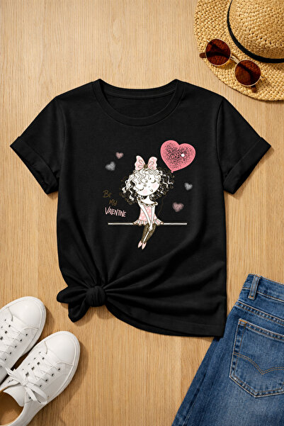 MYADA Μπλουζάκι  "Be My Valentine " με στάμπα, 100% βαμβακερό, υψηλής ποιότητ...